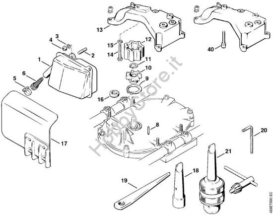 Silenziatore, serie completa di silenziatore, accessori a richiesta BT 309 BT 309 brand Stihl
